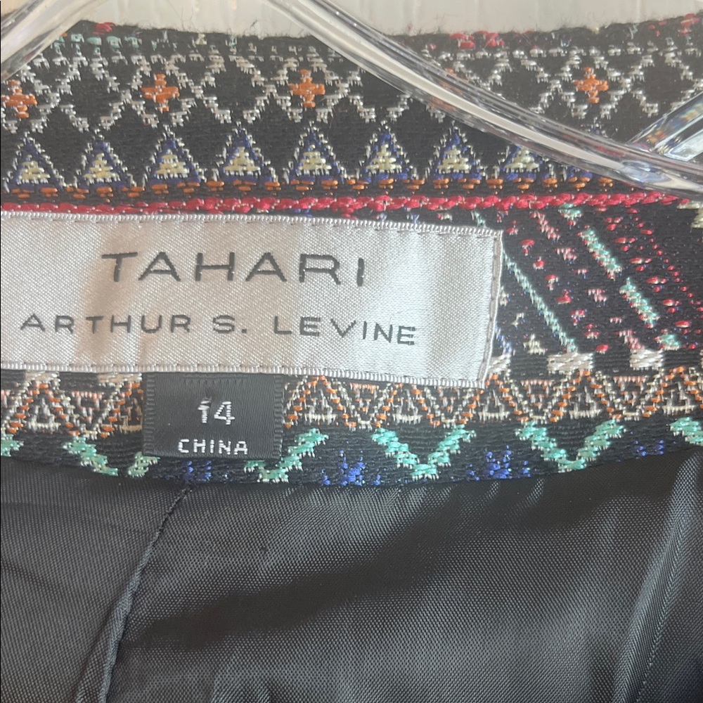 Tahari Arthur S Levine Multicolor Patterned Blazer - image 3